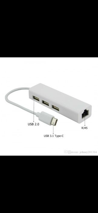 Доставка! И по областям, сетевой адаптер type-c > lan,usb 3 порта