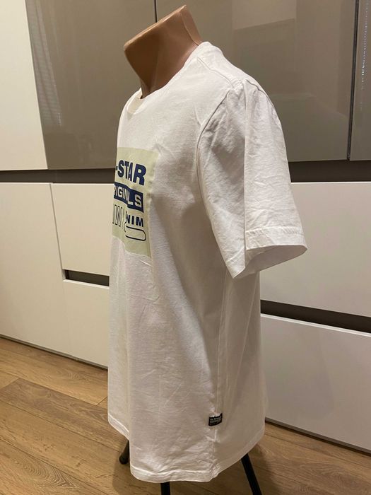 G-STAR, Тениска Originals от органичен памук с лого, Бяла, S, L, XL и XXL