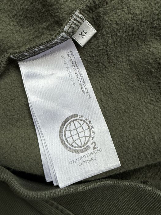 Bluza WOOD WOOD Double A Crew Neck Verde Inchis Barbati | Marime XL