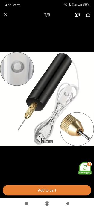 Мини USB електрическа бормашина за смола, бижута и DIY проекти – нова