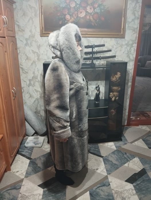 Мутон шуба женская 54р