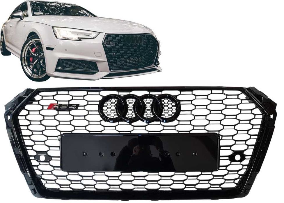 Предна Решетка RS4 Стил за Audi A4 B9 2016 - 2019!
