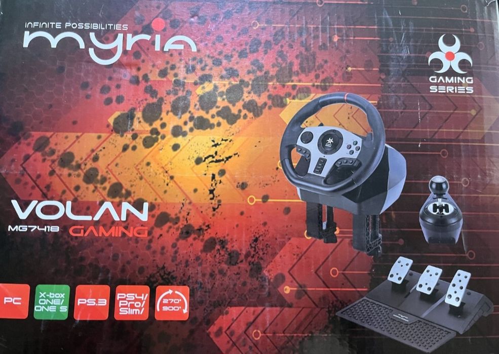Vand volan gaming myria mg7418 cu 2 ani garantie