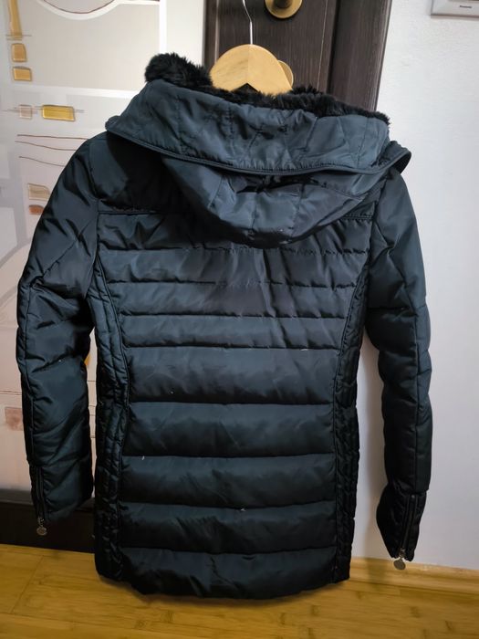Geaca lunga iarna Pepe jeans Bailey, puf si pene, XS(34)