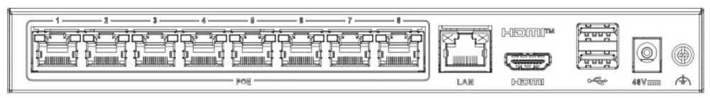 NVR PoE cu SSD 1 TB inclus, 8 canale Hikvision 4MP nou sigilat