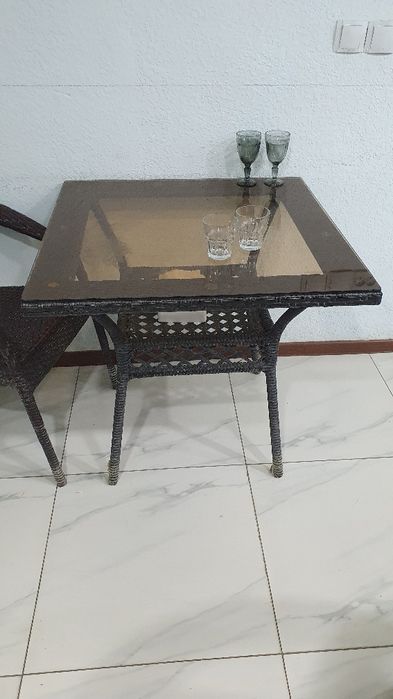 Ratan stol stul kamplekt 4kishilk