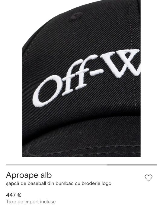 Off-white ™ Șapcă