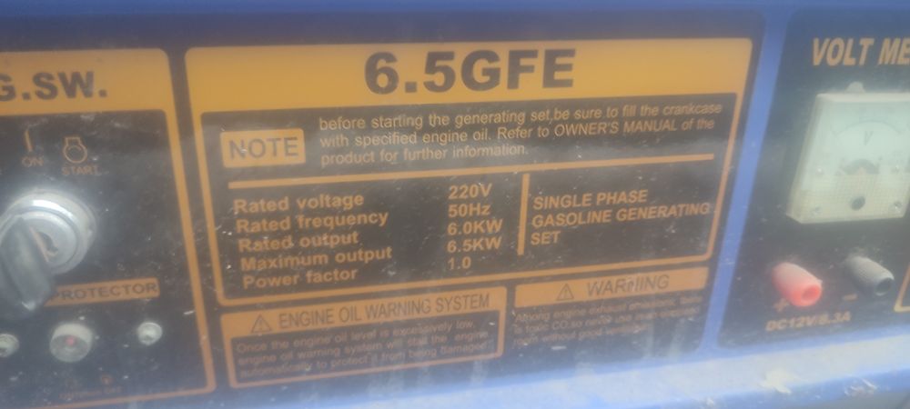 Бензиновый генератор матеус 6.5 кв