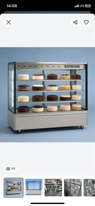 Продается ветринный холодильник Electro steel новый