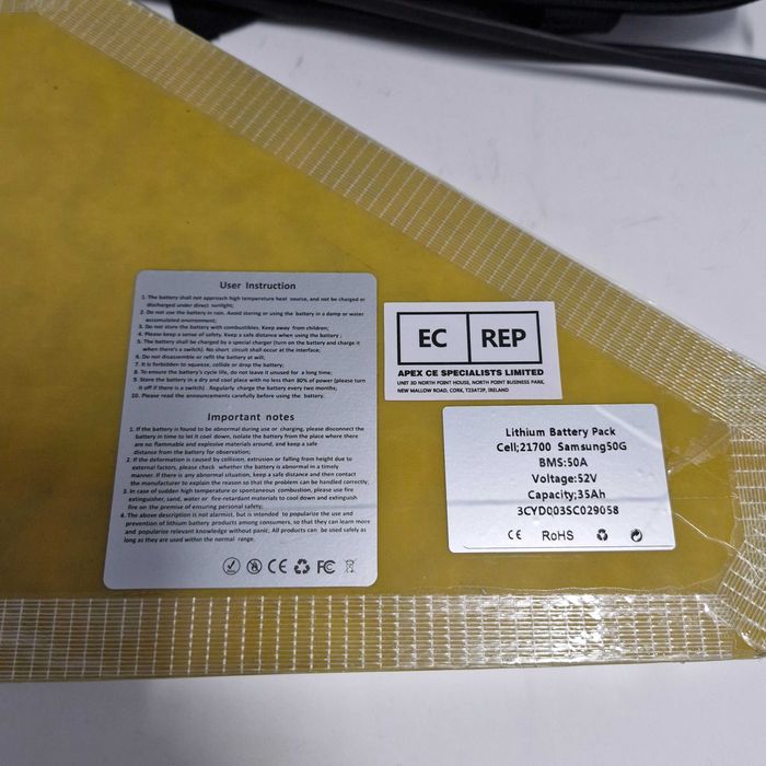 Liquid Money vinde - Baterie de bicicletă ChamRider Big Triangle 52V