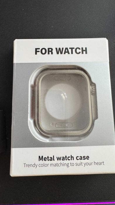 Bumper/protectie/husa Apple watch 7/8/9 metalica titanium