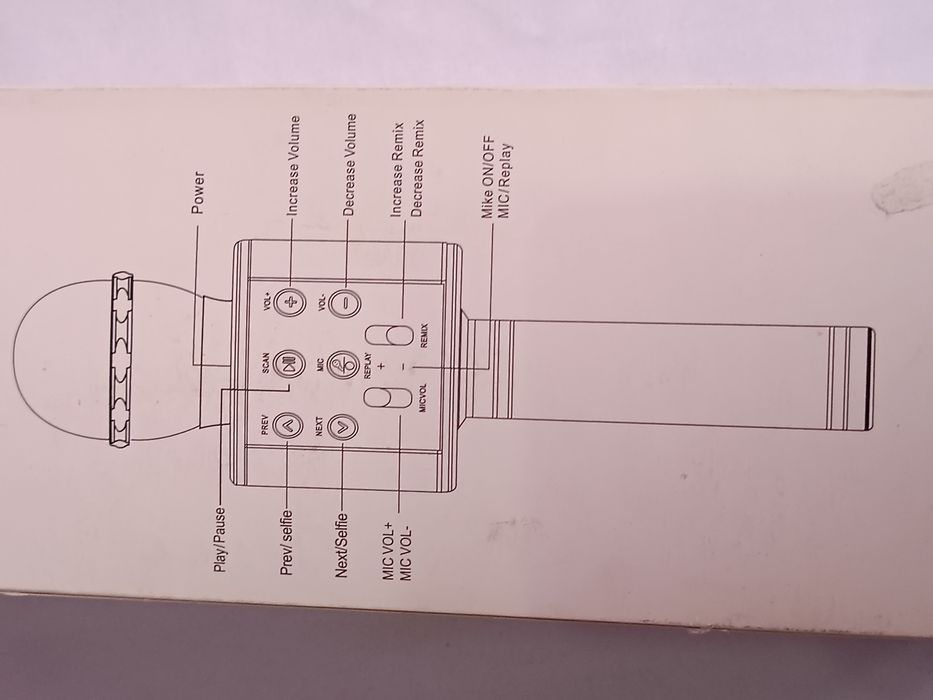Новый микрофон караоке,черный