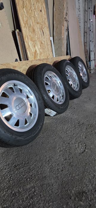 AUDI A4 джанти със нови летни гуми  195/65/15  ET45  5×112 цо56