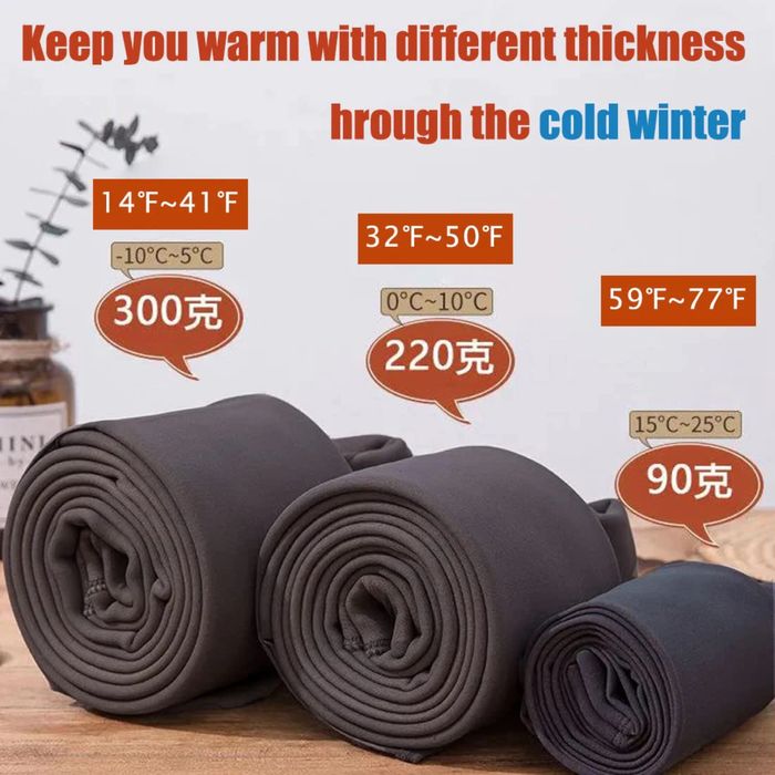 Зимни подплатени чорапогащници с ефект на тънки прозрачни – Черни