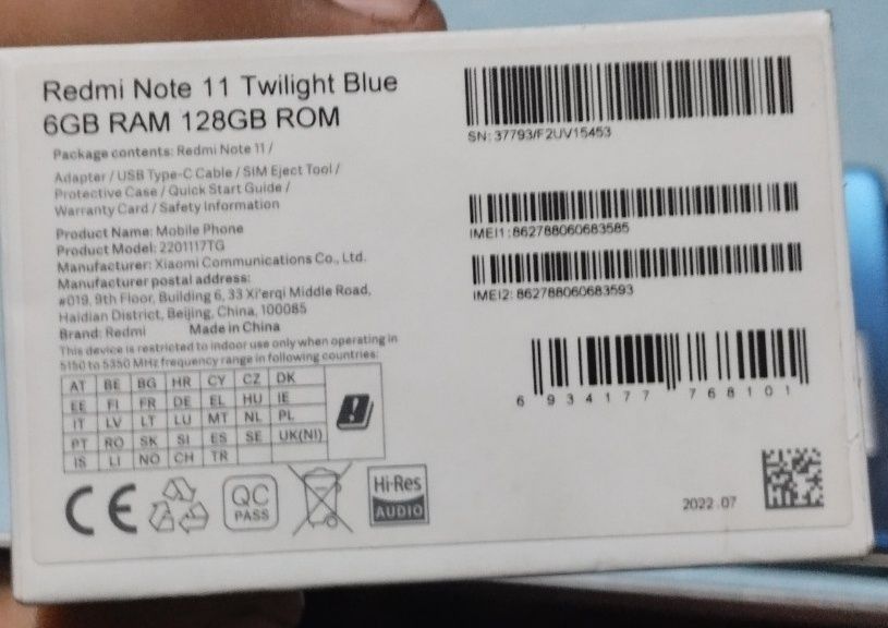 Telefon sotiladi .model: redmi  note 11