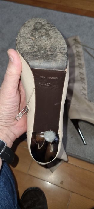 Cizme dama  peste picior din piele foarte fina