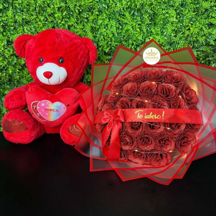 Buchete Trandafiri Sapun, Sclipici , Stitch | Livrare oriunde