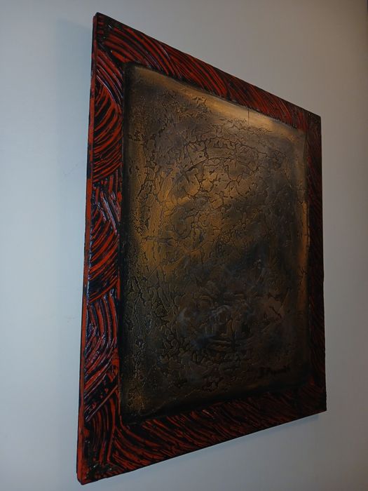 Продавам картина смесена техника"Лава и мандала" с размери 50/60см.