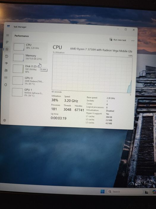 Laptop Gaming Asus Tuf GTX 1650 4GB/Ryzen 7/16GB RAM/512GB SSD
