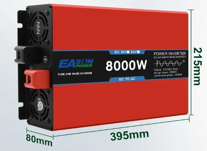 Invertor EASUN, 24V,12V 4000W, 5000W, 8000W , sinus pur, Model Nou!