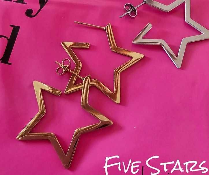 Обеци Five Stars в златисто