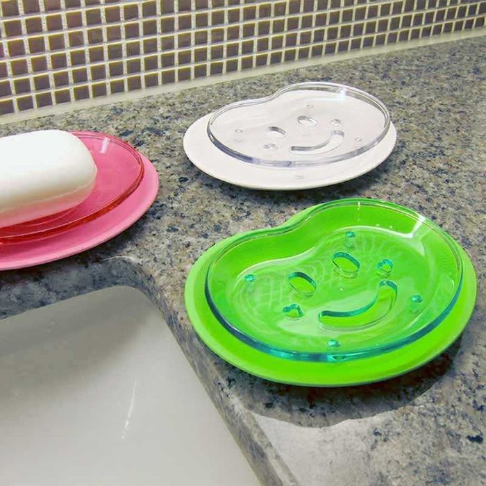 Практична и елегантна сапунерка 14 см с отвори „усмивки“