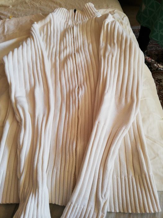 Pulovăr lână alb cu bumbac unisex