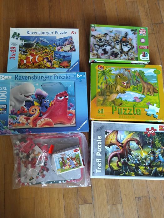 Детски пъзели с животни, анимационни герои и 3Д