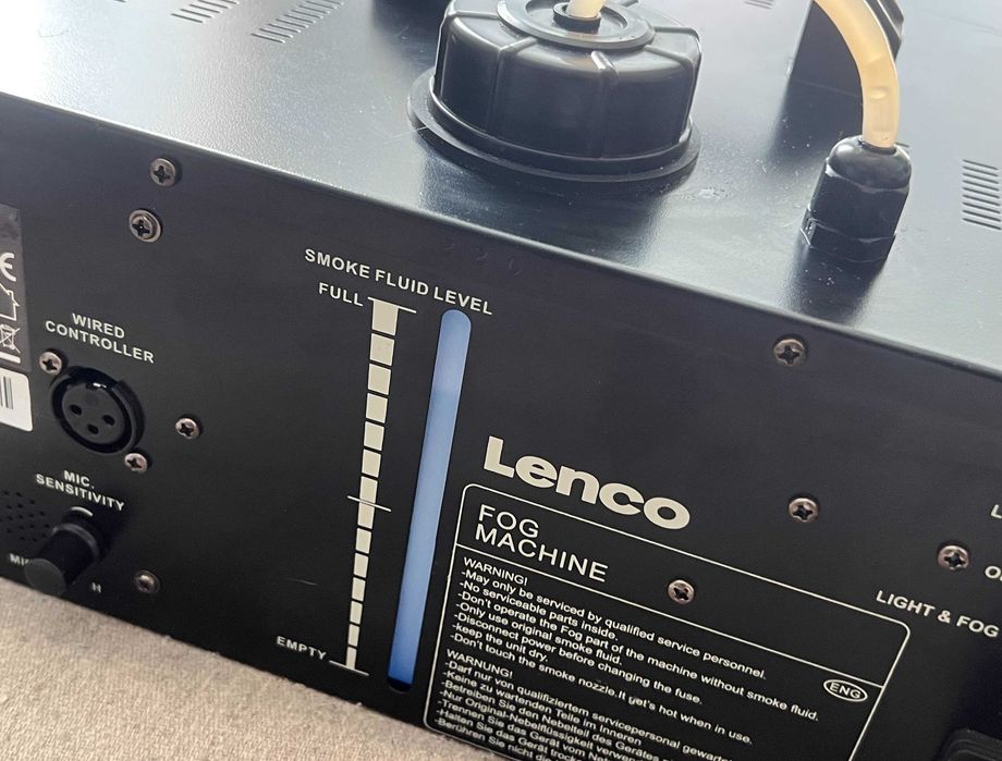 Aparat de fum profesional Lenco LFM-220BK 900W efecte RGB telecomandă