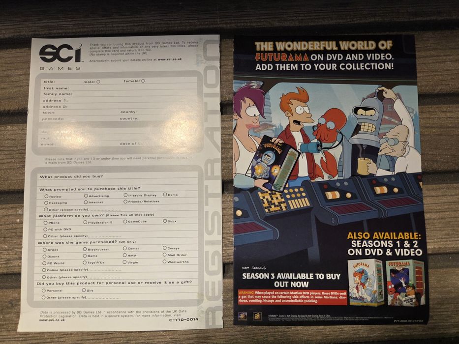 Futurama Xbox Original PAL CIB Complet | Manual + Insert | Colecție Retro