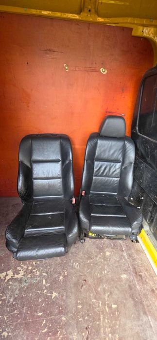 Черен кожен салон за бмв е61