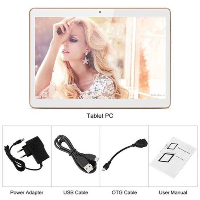 10 инчов таблет с HD качество и двойна карта SIM + Калъф