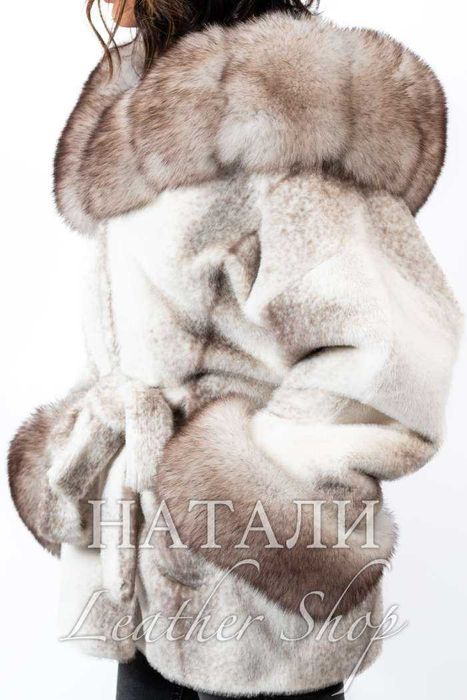 Дамско ексклузивно палто от алпака с косъм Жасмин