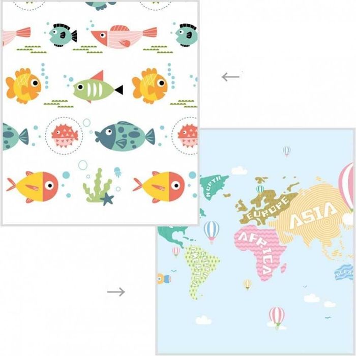 2804 Детски двулицев килим/подложка за игра