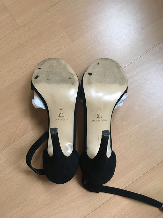 Sandale negre piele