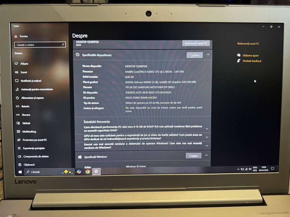 Laptop Lenovo IdeaPad 510-15ISK