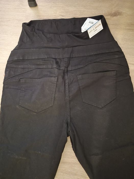 Нови черни джегингс за бременни New Look (размер UK 14/EU 42) + ПОДАРЪК клин