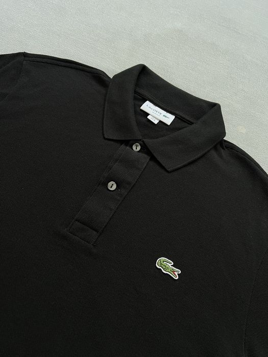 Lacoste Slim Fit Mens Size M (4) Black Polo Shirt Cotton Pique