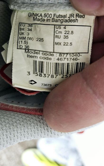 Adidas Kipsta Ginka 500 decathlon 36 ghete fotbal sintetic sala