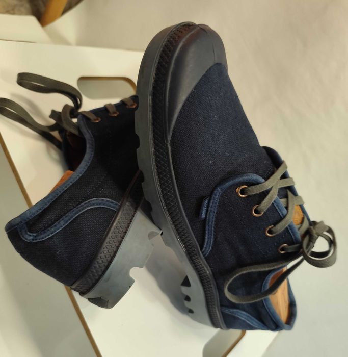 Pantofi sport casual 44 premium Palladium material calitate superioara navy