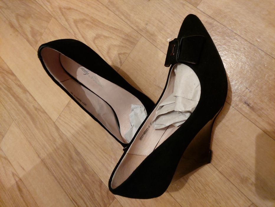 Туфли замша, нарядные