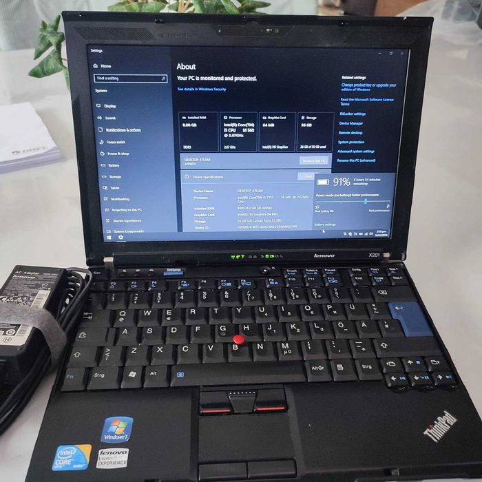 Lenovo ThinkPad E15 Gen 1 / i5-10210U /8GB / 256SSD NVME + 1TB HDD / IPS / Подсветка/Топ батерия 5-7часа/кутия и зарядно, Лаптоп Х201 и докинг станция