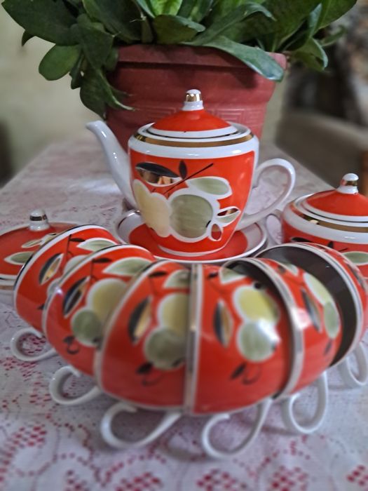 посуда советская. Сервиз чайный