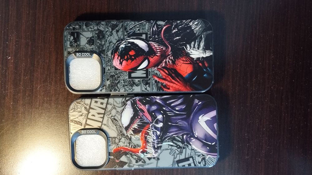 Один чехол стоить 3000 тг.Стильные чехлы Marvel для iPhone 15 / Веном