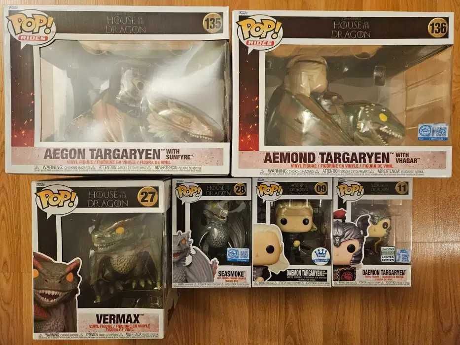 Game of Thrones, House of the Dragon редки Funko pop фигурки