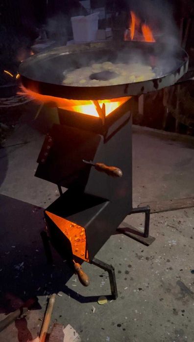 Sobiță rachetă 150x 150x 5mm-ideală pentru gătit afară, ceaun și plită