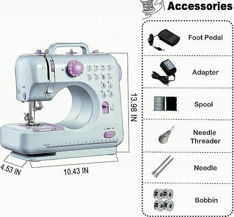 Мини шевна машина с 12 различни вида шевове SM-505A