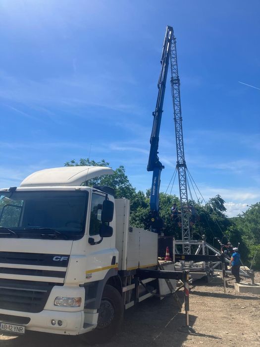 Inchiriez camion DAF cu MACARA PK 29002 / 18m și Iveco cu MACARA Terex Atlas 165.2 /10,5m