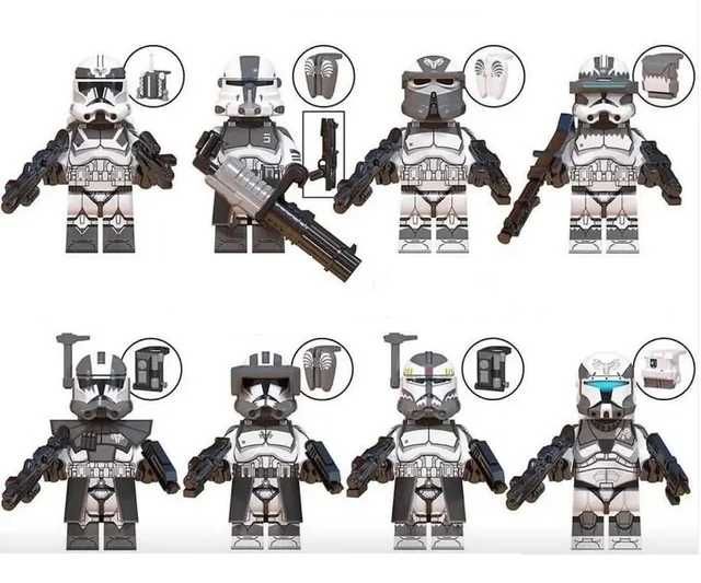 Set 8 Minifigurine tip Lego Star Wars Wolf Squadron