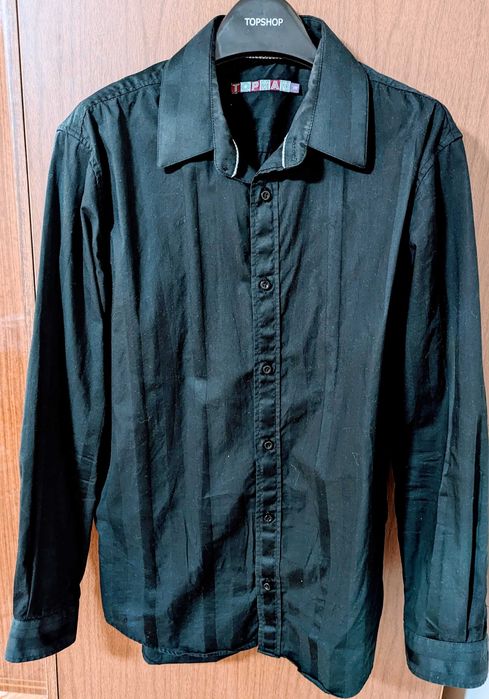 Черная мужская рубашка Topman